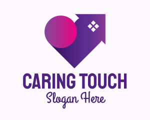 Caregiving - Purple Lovely Home logo design