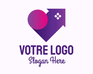 Caregiver - Purple Lovely Home logo design