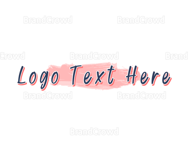 Brush Swoosh Wordmark Logo