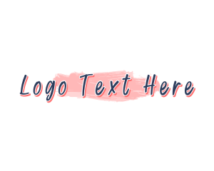 Drawing - Brush Swoosh Wordmark logo design