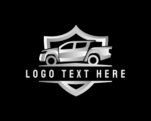 Auto Shop - Shield Car Pickup logo design