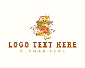 Map - Mississippi Tamales Cuisine logo design