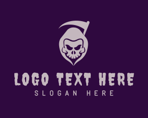 Hood - Scary Grim Reaper logo design
