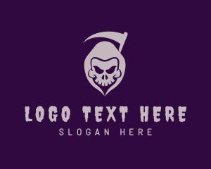 Mythical - Scary Grim Reaper logo design