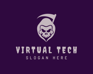 Online Gaming - Scary Grim Reaper logo design