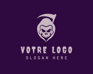 Villain - Scary Grim Reaper logo design