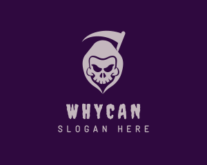 Character - Scary Grim Reaper logo design