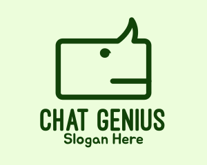 Green Rhino Chat logo design