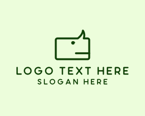 Communication - Green Rhino Chat logo design