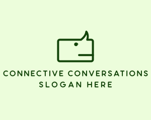 Dialogue - Green Rhino Chat logo design