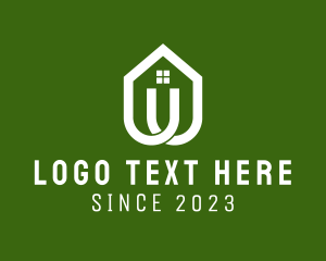 Letter U - House Architecture Construction logo design