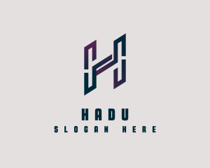 Classic - Marketing Diagonal Slant Letter H logo design