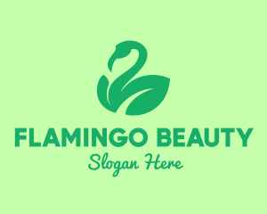 Flamingo - Nature Flamingo Leaf logo design