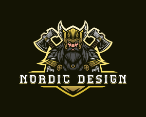 Odin Nordic God logo design