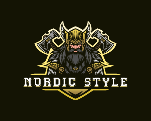 Odin Nordic God logo design