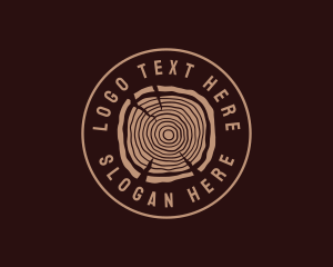 Log - Hipster Timber Wood logo design