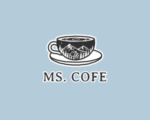 Evening - Outdoor Mountain Campsite Cafe logo design