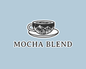 Mocha - Outdoor Mountain Campsite Cafe logo design