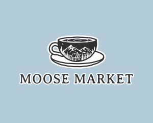 Outdoor Mountain Campsite Cafe  logo design