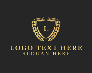 Elegant - Elegant Shield Wreath Lettermark logo design