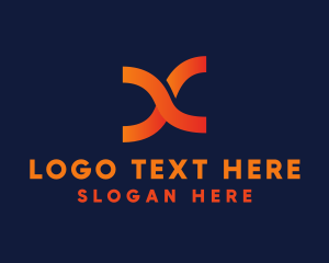 Networking - Modern Business Letter X logo design
