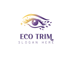 Eco Fashion Eyelash logo design