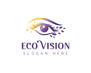 Eco Fashion Eyelash logo design