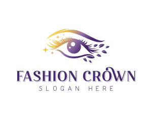 Eco Fashion Eyelash logo design