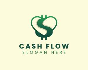 Monetary - Dollar Heart Savings logo design