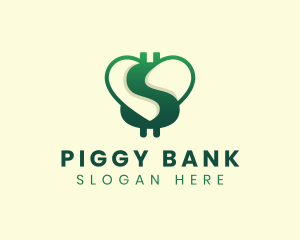 Dollar Heart Savings logo design