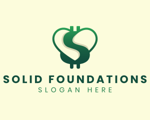 Stock Market - Dollar Heart Savings logo design