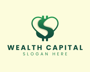 Dollar Heart Savings logo design