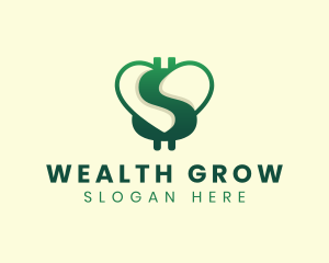 Dollar Heart Savings logo design