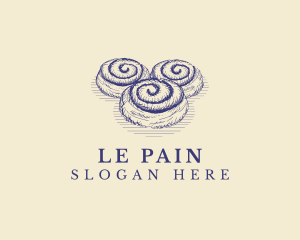 Boulangerie - Cinnamon Roll Bread logo design