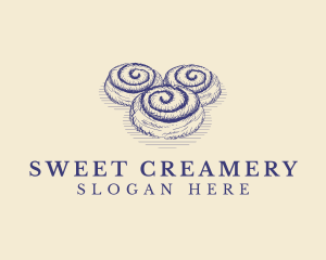 Cinnamon Roll Bread logo design