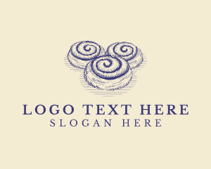 Boulangerie - Cinnamon Roll Bread logo design