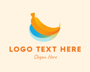 Fruit - Banana Ocean Wave logo design