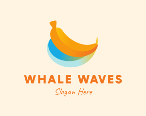 Banana Ocean Wave logo design