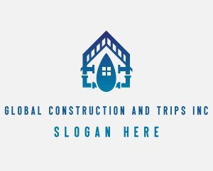 Home Renovation - Pipe House Plumbing logo design