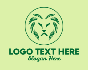 Green Leaf Lion  Logo