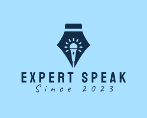 Lecture - Speech Song Writer Microphone logo design