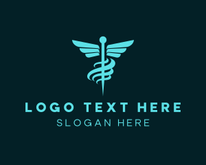 Surgeon - Caduceus Medicine Staff logo design