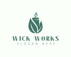 Wick - Eco Light Candle logo design