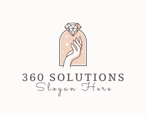 Feminine Gemstone Accessories logo design