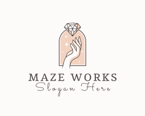 Feminine Gemstone Accessories logo design