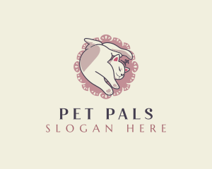 Cute Pet Cat logo design