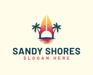 Beach - Surfing Resort Beach logo design