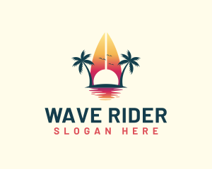 Surf - Surfing Resort Beach logo design