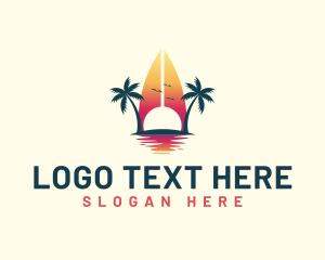 Surf - Surfing Resort Beach logo design