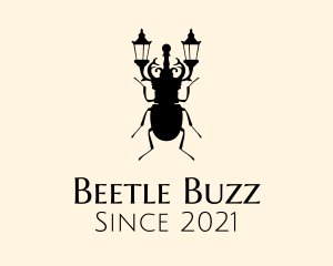 Beetle - Street Lamp Beetle logo design